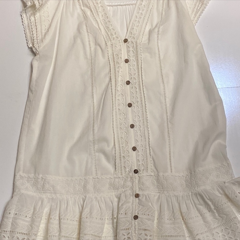 Veronica Beard Lorraine Eyelet Cotton Mini Dress XL - Picture 3 of 3